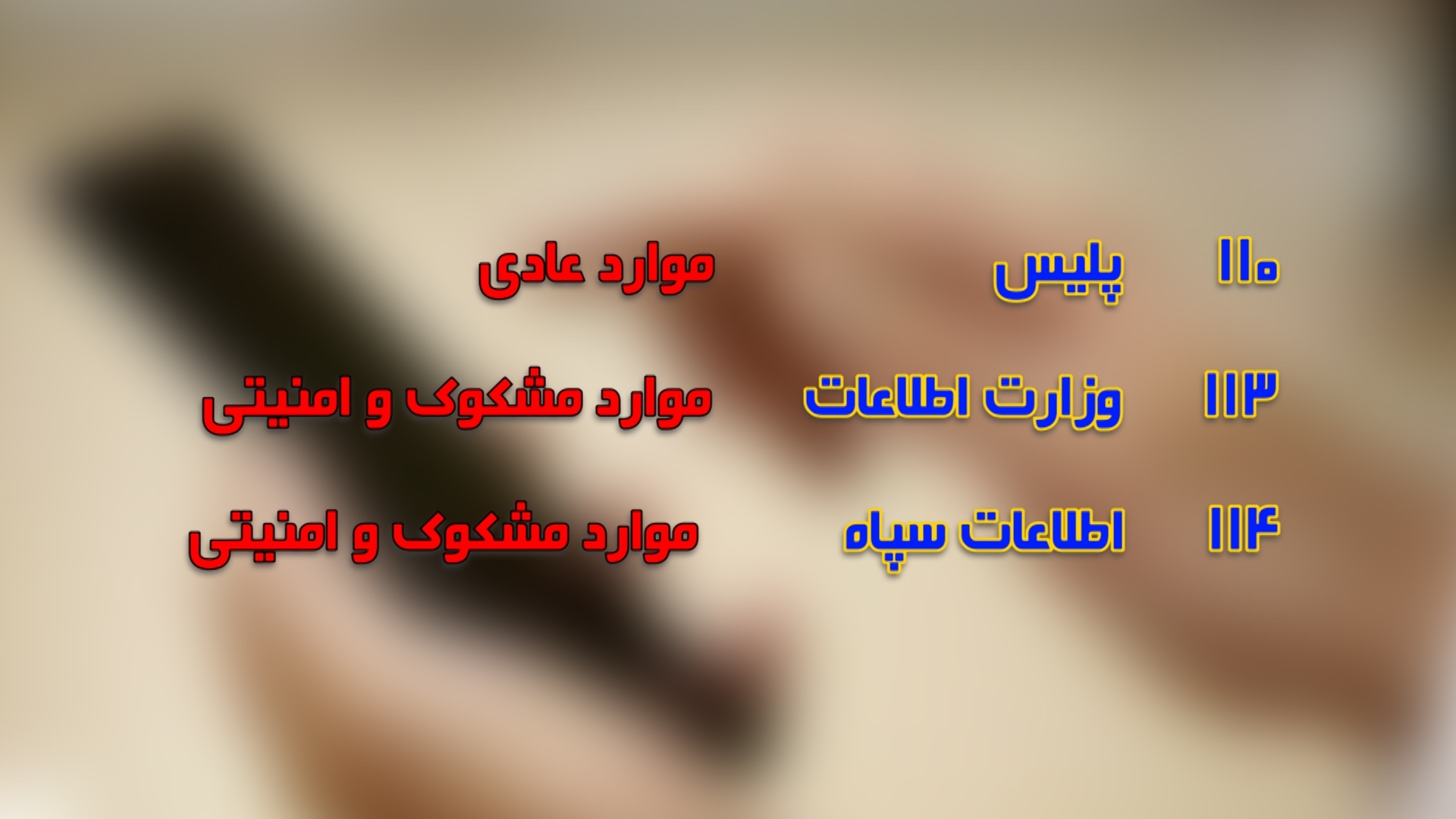 فعالیت شبانه روزی تلفن ۱۱۰ پلیس